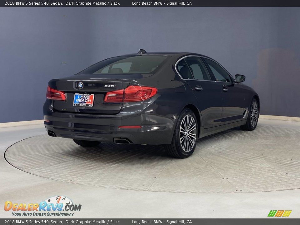 2018 BMW 5 Series 540i Sedan Dark Graphite Metallic / Black Photo #5