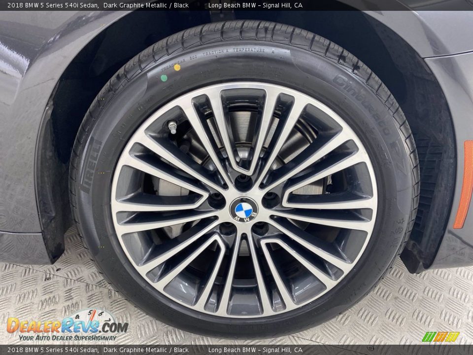 2018 BMW 5 Series 540i Sedan Dark Graphite Metallic / Black Photo #6