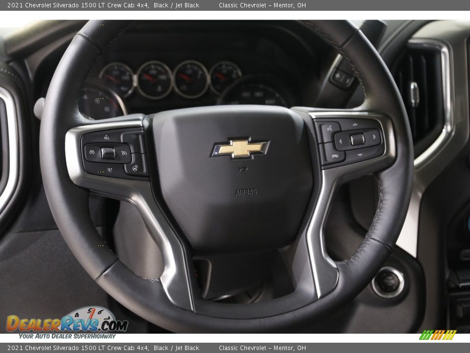 2021 Chevrolet Silverado 1500 LT Crew Cab 4x4 Black / Jet Black Photo #8