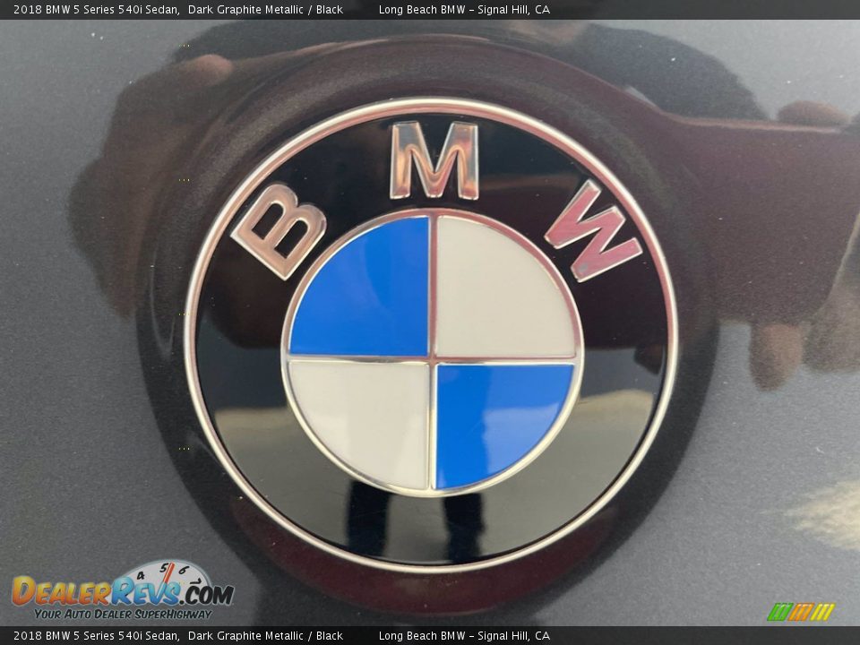 2018 BMW 5 Series 540i Sedan Dark Graphite Metallic / Black Photo #10