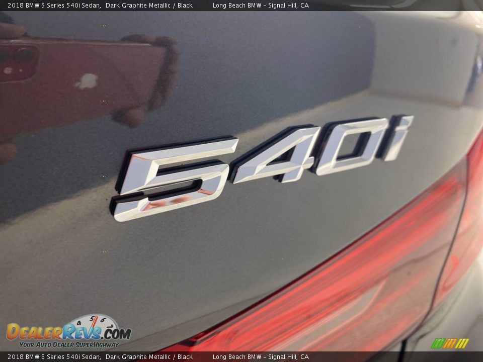 2018 BMW 5 Series 540i Sedan Dark Graphite Metallic / Black Photo #11