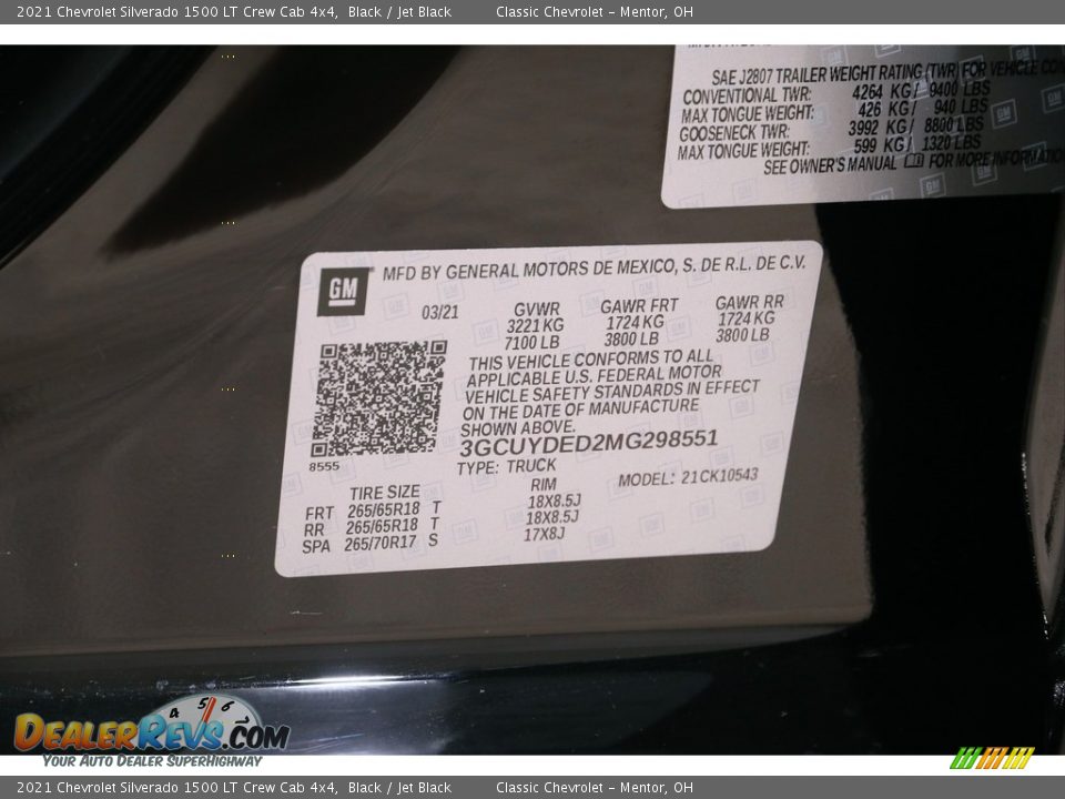 2021 Chevrolet Silverado 1500 LT Crew Cab 4x4 Black / Jet Black Photo #21