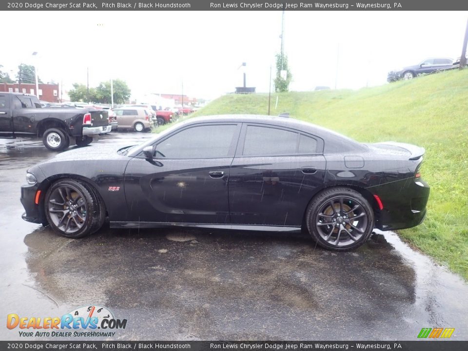 2020 Dodge Charger Scat Pack Pitch Black / Black Houndstooth Photo #2