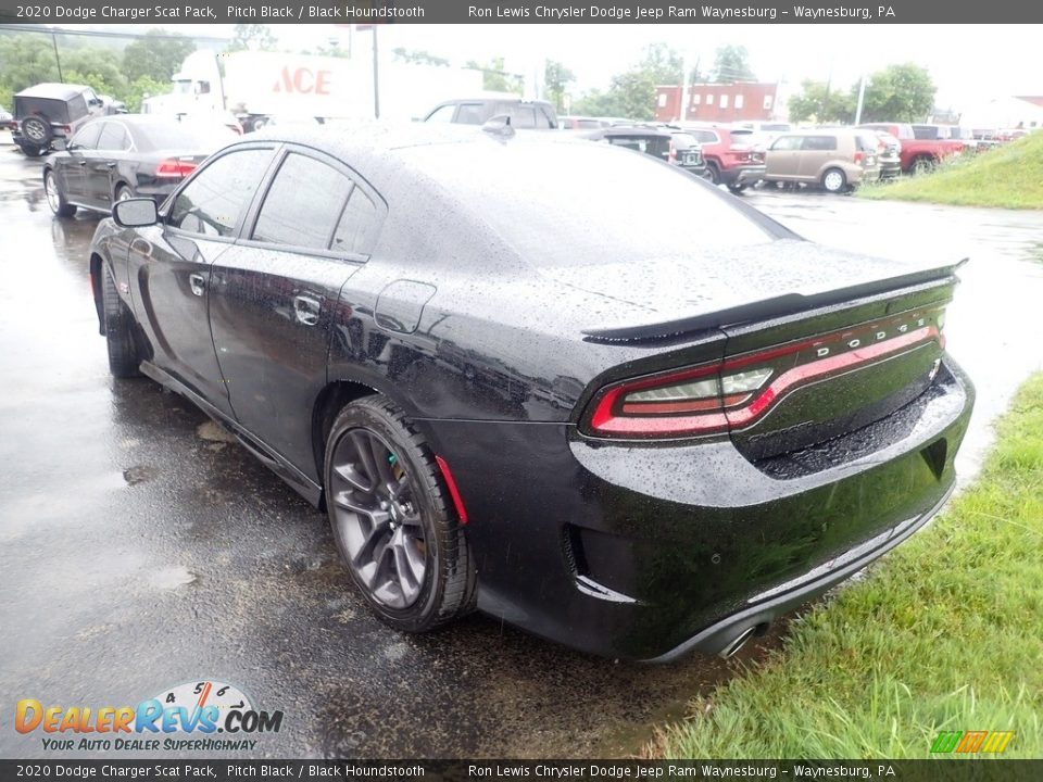 2020 Dodge Charger Scat Pack Pitch Black / Black Houndstooth Photo #3