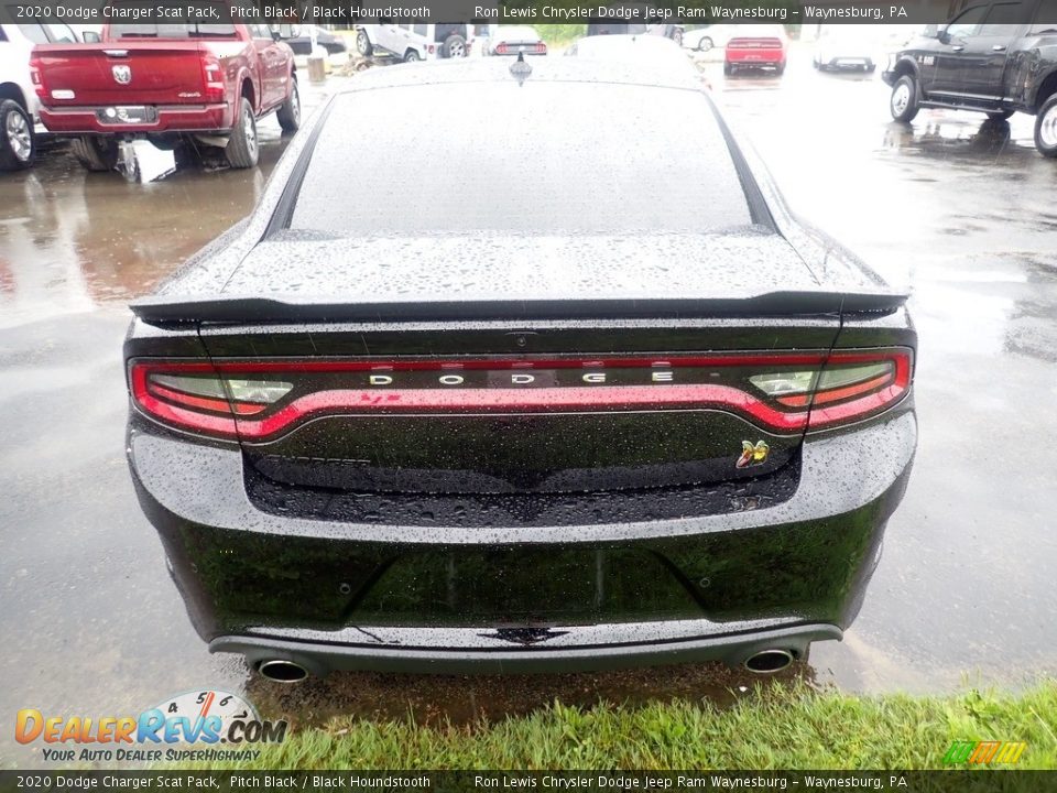 2020 Dodge Charger Scat Pack Pitch Black / Black Houndstooth Photo #4