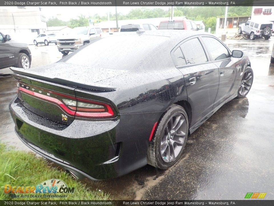 2020 Dodge Charger Scat Pack Pitch Black / Black Houndstooth Photo #5