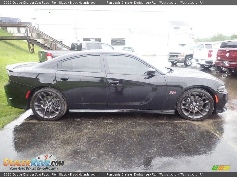 2020 Dodge Charger Scat Pack Pitch Black / Black Houndstooth Photo #6