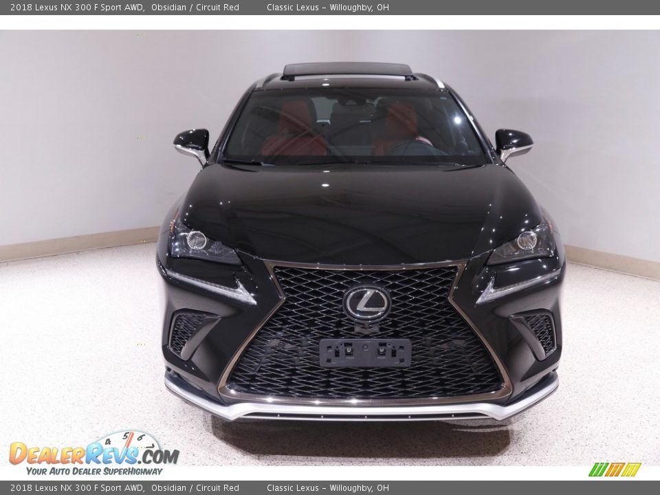 2018 Lexus NX 300 F Sport AWD Obsidian / Circuit Red Photo #2