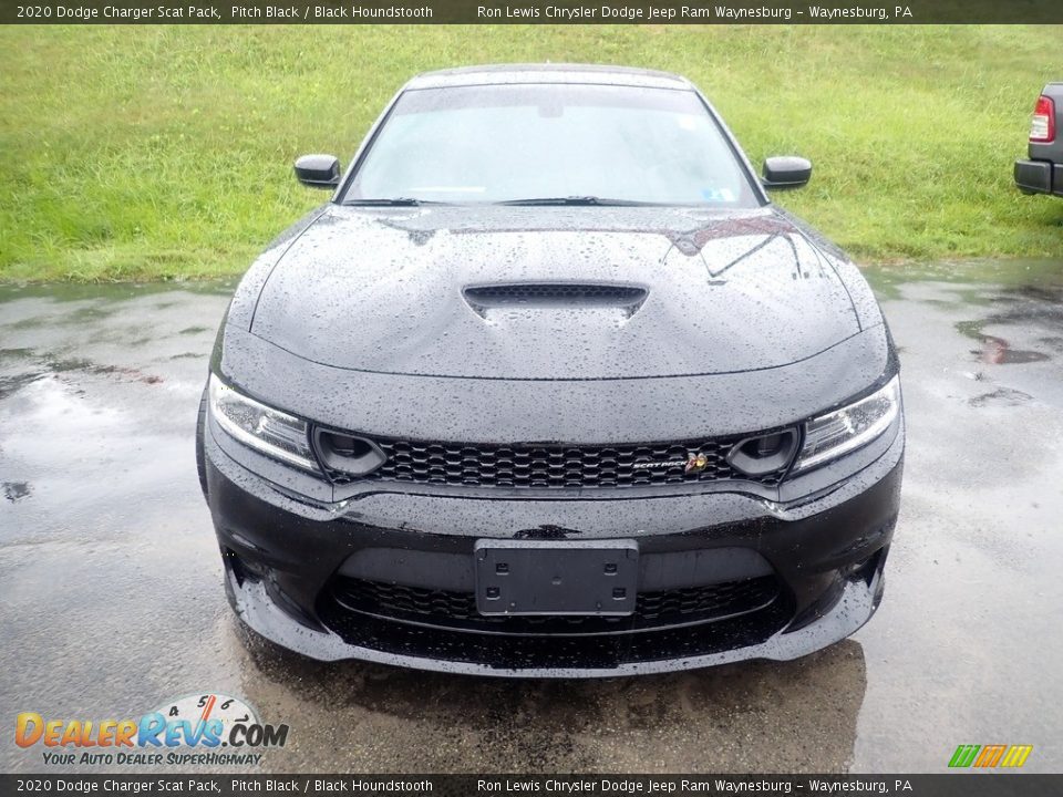 2020 Dodge Charger Scat Pack Pitch Black / Black Houndstooth Photo #8