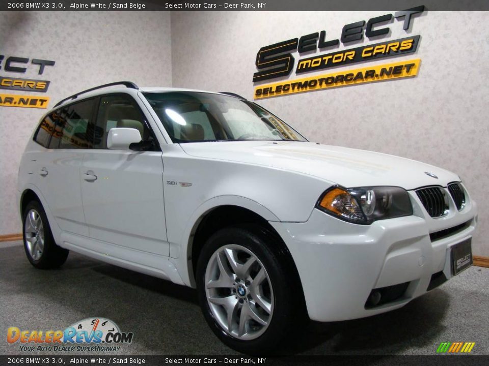 2006 BMW X3 3.0i Alpine White / Sand Beige Photo #3