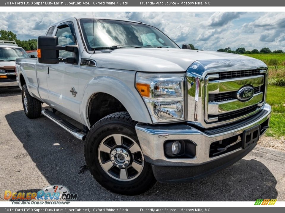 2014 Ford F350 Super Duty Lariat SuperCab 4x4 Oxford White / Black Photo #1