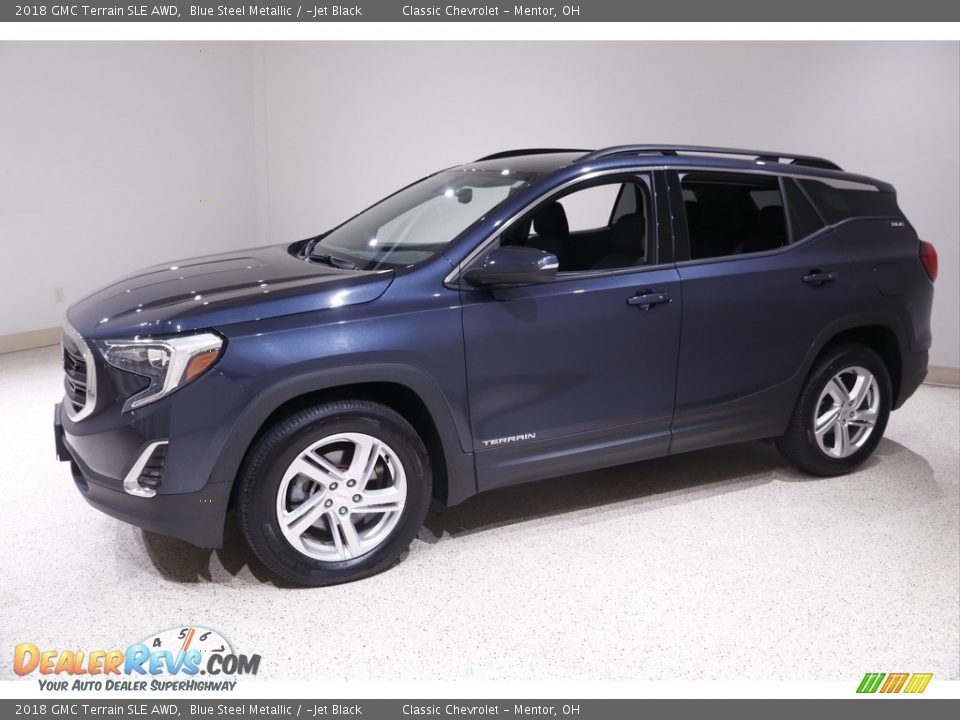 2018 GMC Terrain SLE AWD Blue Steel Metallic / ­Jet Black Photo #3