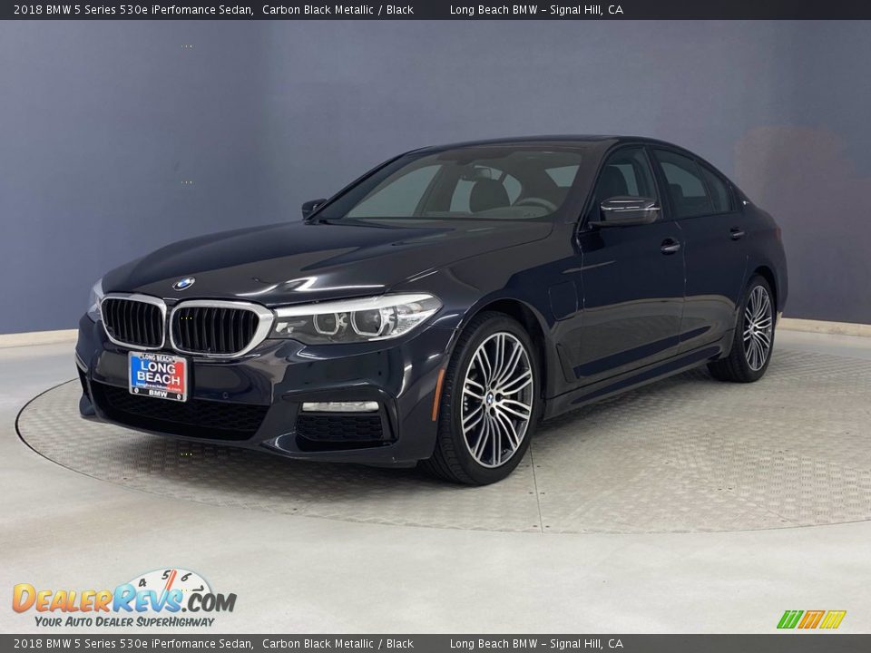 2018 BMW 5 Series 530e iPerfomance Sedan Carbon Black Metallic / Black Photo #3