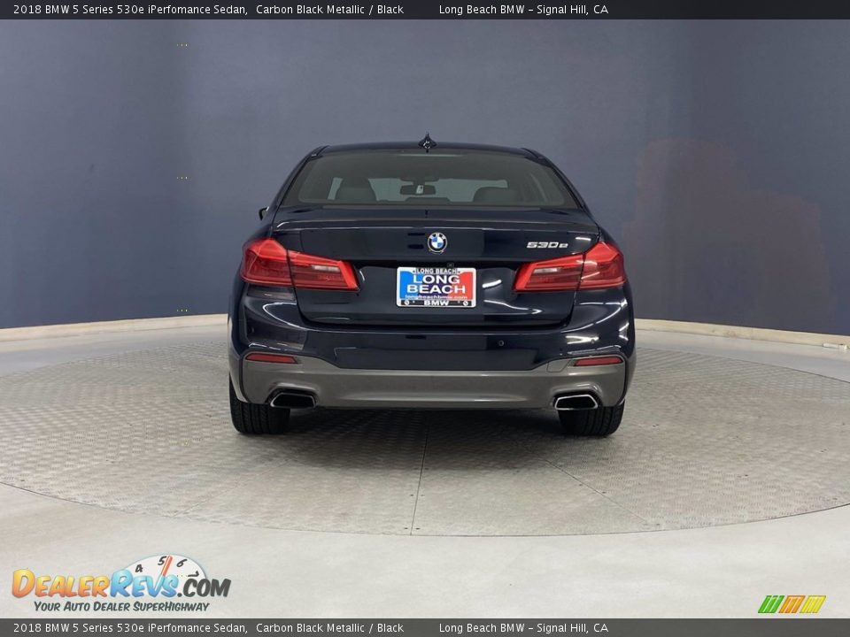 2018 BMW 5 Series 530e iPerfomance Sedan Carbon Black Metallic / Black Photo #4