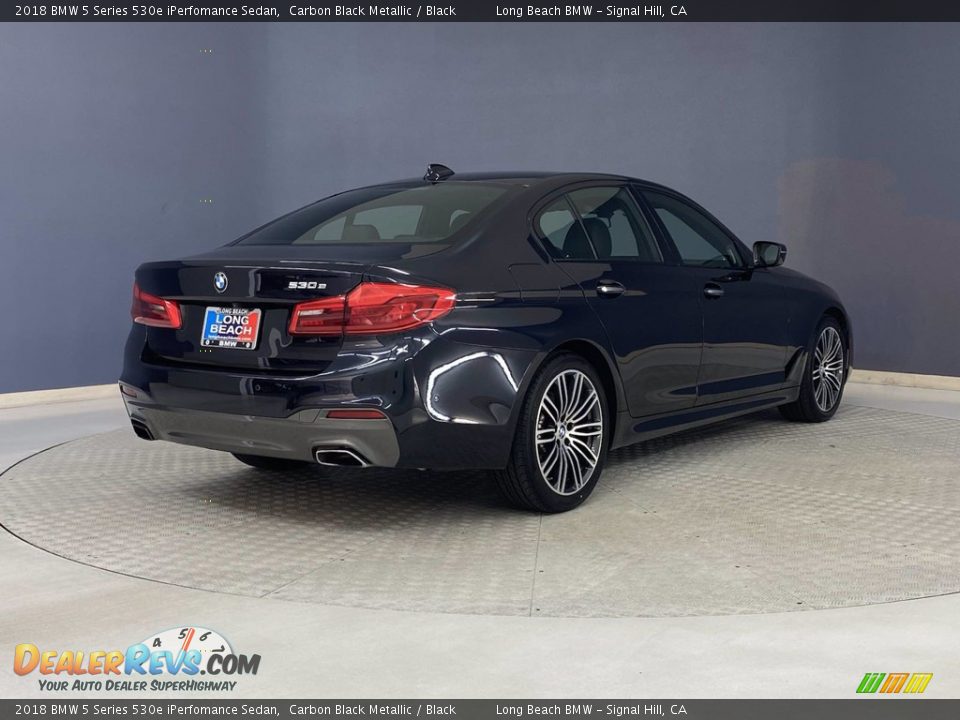 2018 BMW 5 Series 530e iPerfomance Sedan Carbon Black Metallic / Black Photo #5