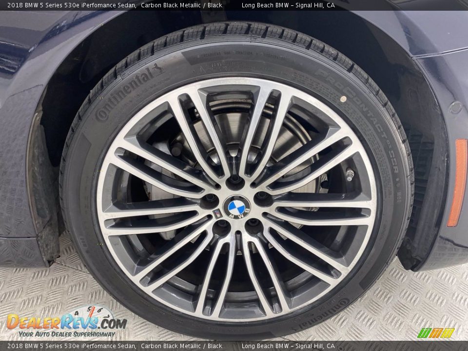2018 BMW 5 Series 530e iPerfomance Sedan Carbon Black Metallic / Black Photo #6