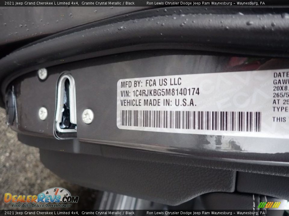 2021 Jeep Grand Cherokee L Limited 4x4 Granite Crystal Metallic / Black Photo #17