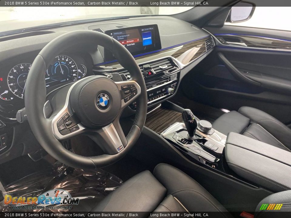 2018 BMW 5 Series 530e iPerfomance Sedan Carbon Black Metallic / Black Photo #16