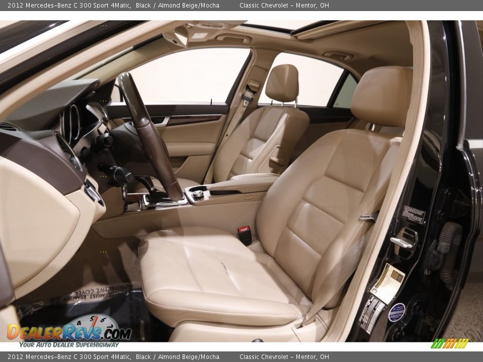 2012 Mercedes-Benz C 300 Sport 4Matic Black / Almond Beige/Mocha Photo #5