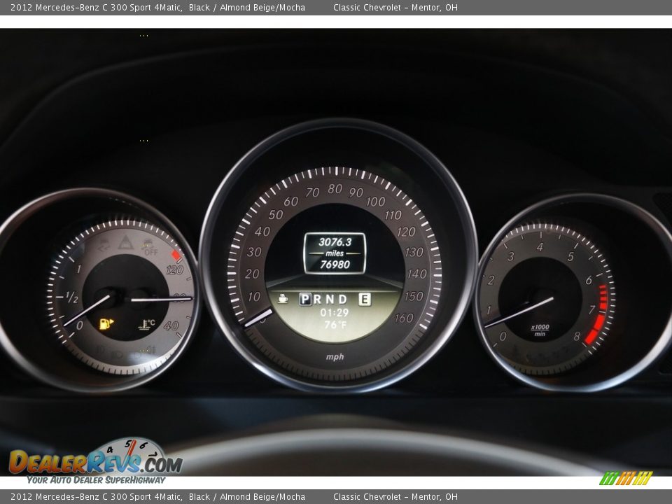 2012 Mercedes-Benz C 300 Sport 4Matic Black / Almond Beige/Mocha Photo #8