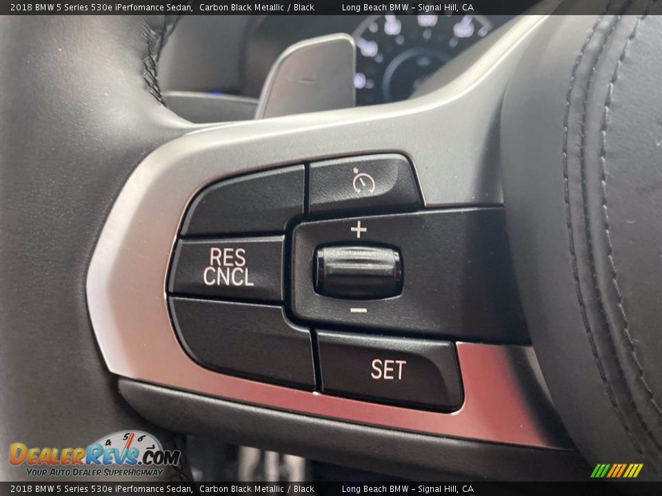 2018 BMW 5 Series 530e iPerfomance Sedan Carbon Black Metallic / Black Photo #19