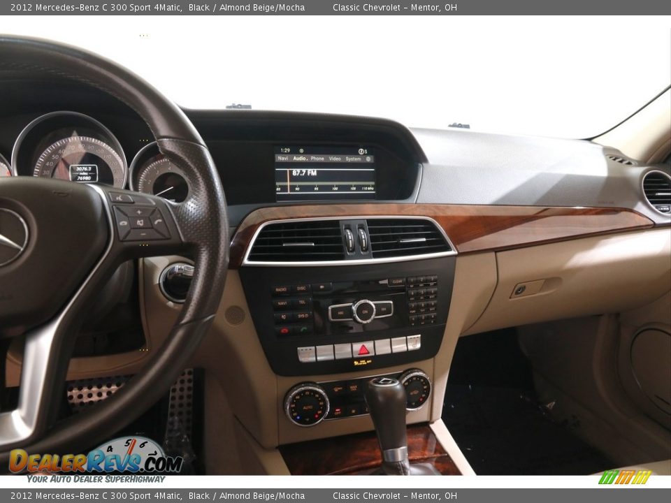 2012 Mercedes-Benz C 300 Sport 4Matic Black / Almond Beige/Mocha Photo #9