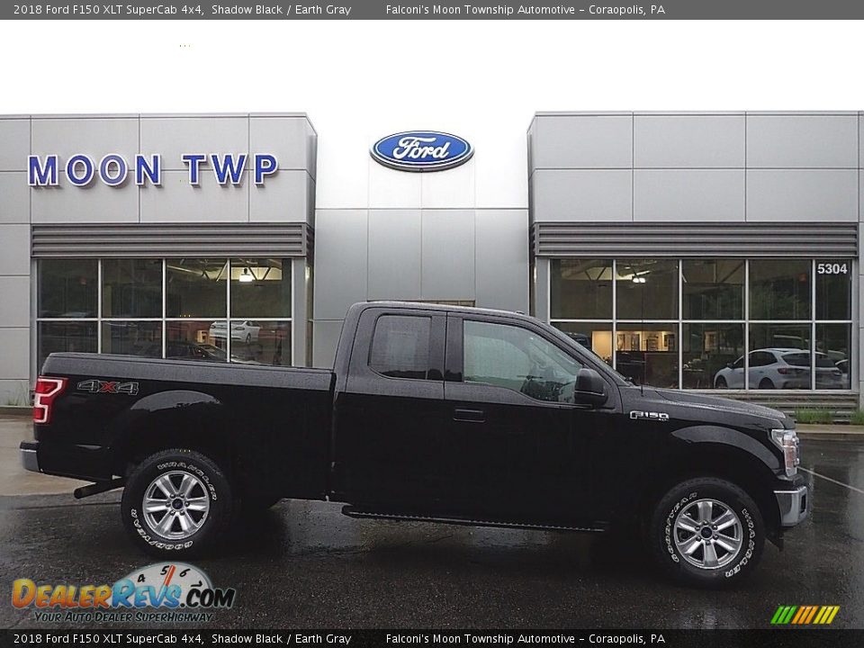 2018 Ford F150 XLT SuperCab 4x4 Shadow Black / Earth Gray Photo #1