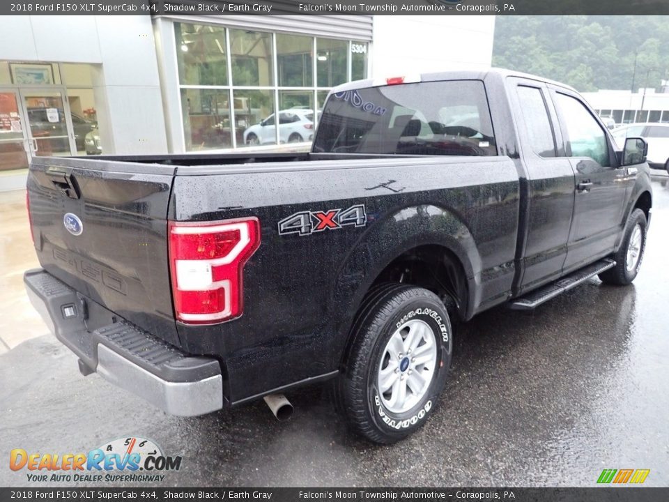 2018 Ford F150 XLT SuperCab 4x4 Shadow Black / Earth Gray Photo #2