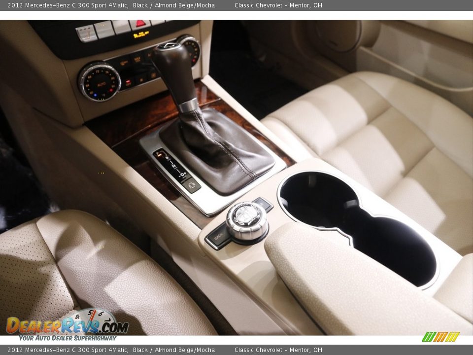 2012 Mercedes-Benz C 300 Sport 4Matic Black / Almond Beige/Mocha Photo #13