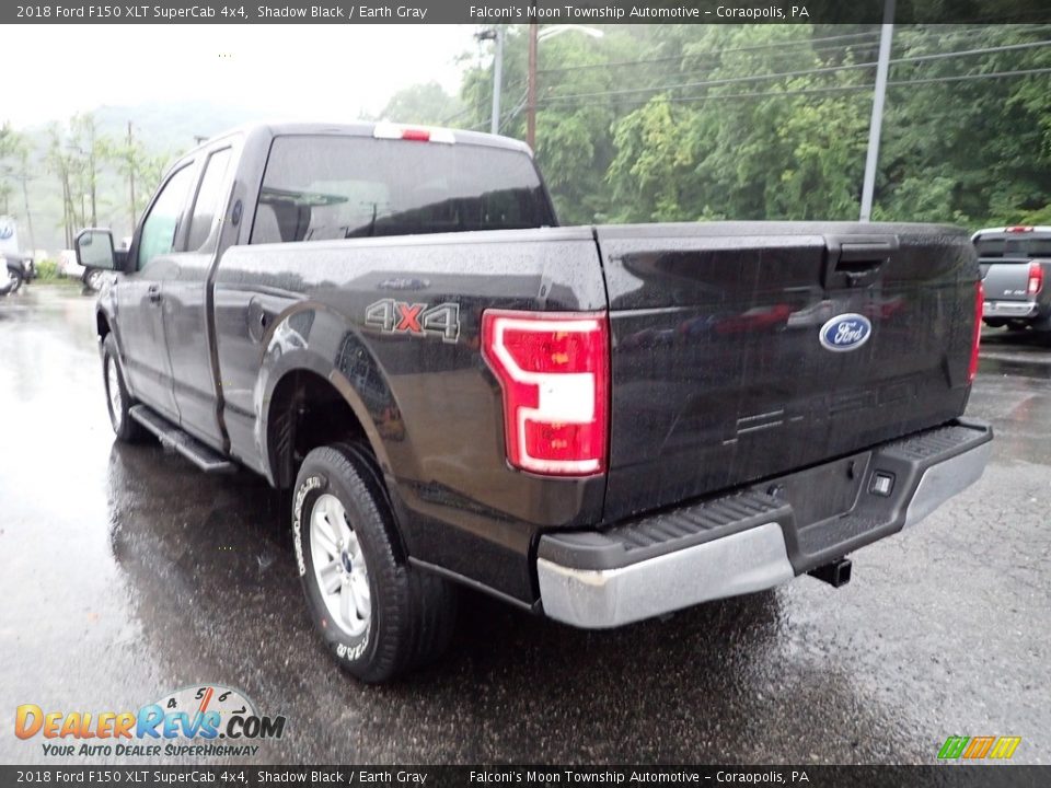 2018 Ford F150 XLT SuperCab 4x4 Shadow Black / Earth Gray Photo #4
