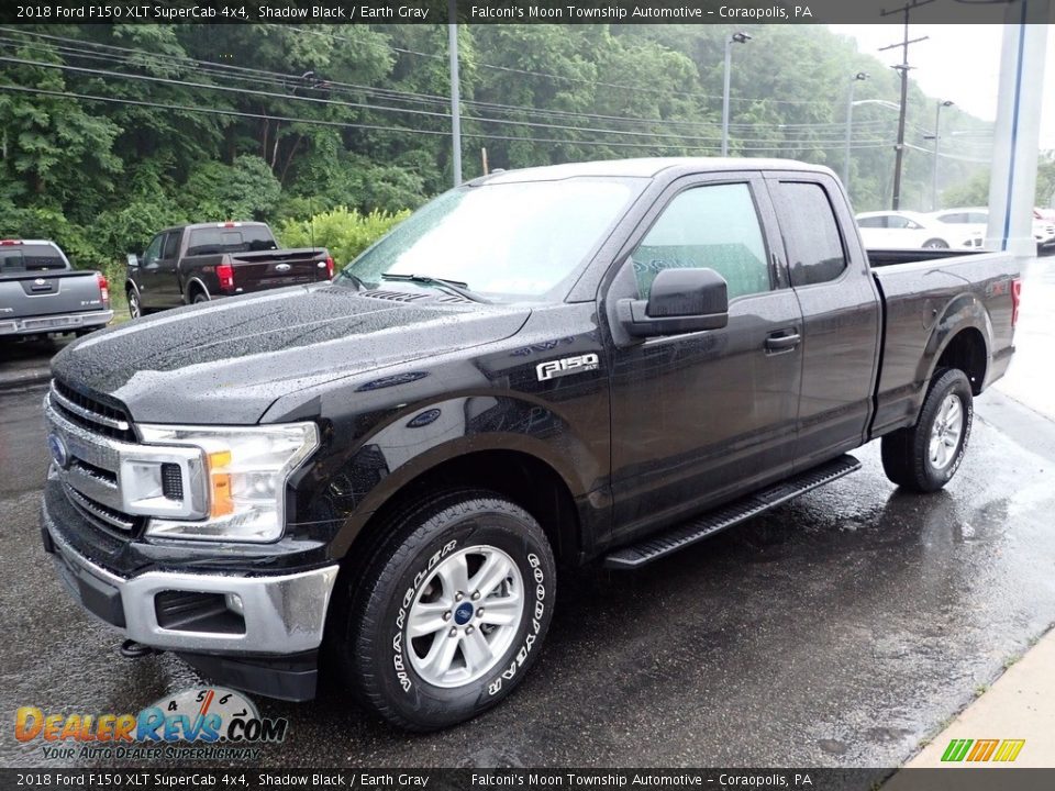 2018 Ford F150 XLT SuperCab 4x4 Shadow Black / Earth Gray Photo #6