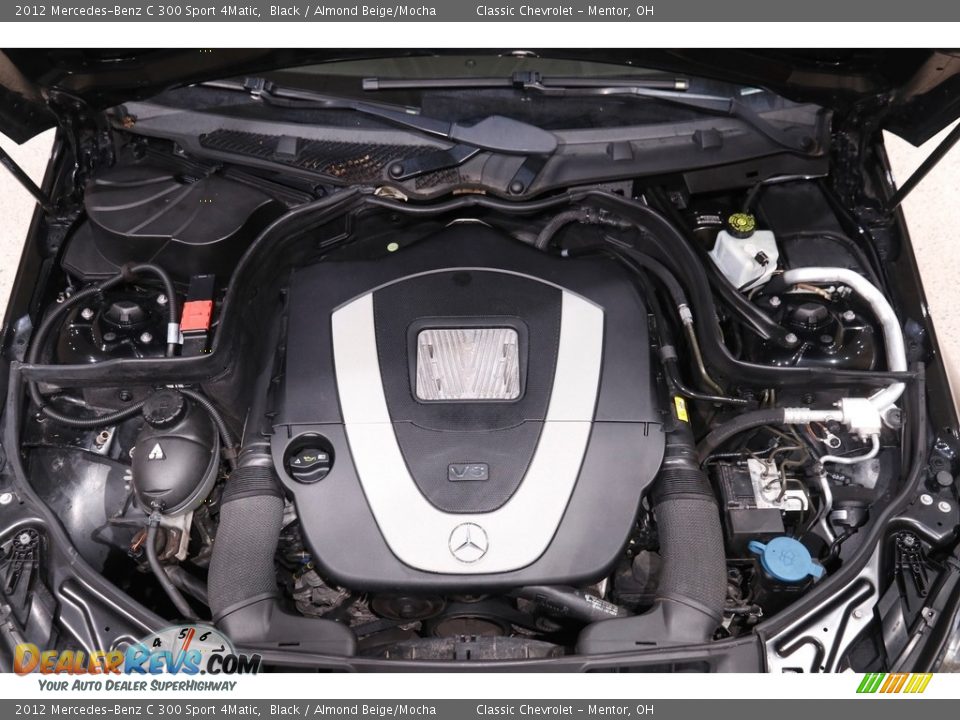 2012 Mercedes-Benz C 300 Sport 4Matic Black / Almond Beige/Mocha Photo #18