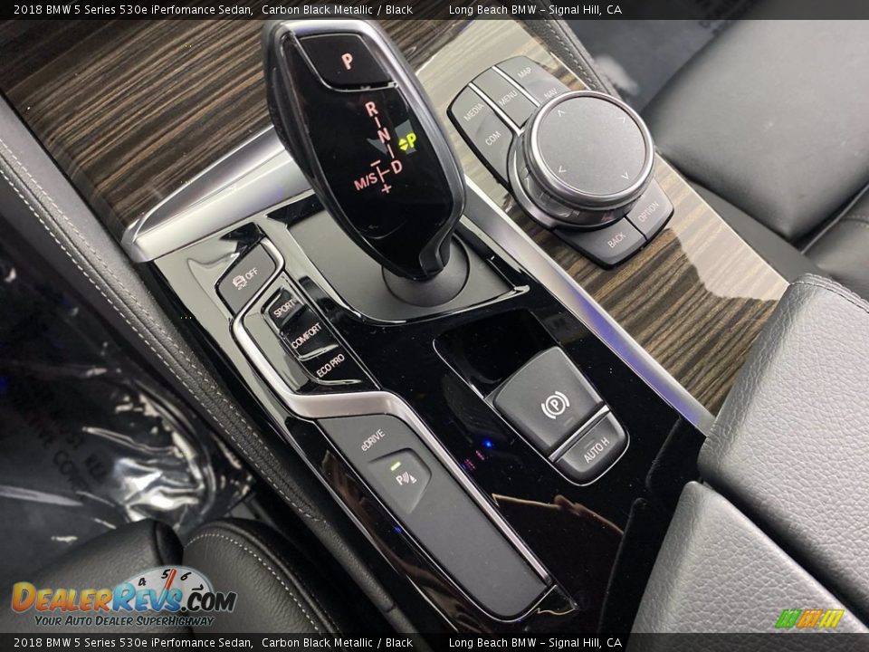 2018 BMW 5 Series 530e iPerfomance Sedan Carbon Black Metallic / Black Photo #27