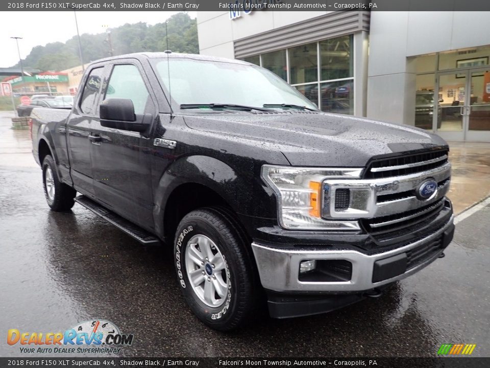 2018 Ford F150 XLT SuperCab 4x4 Shadow Black / Earth Gray Photo #8