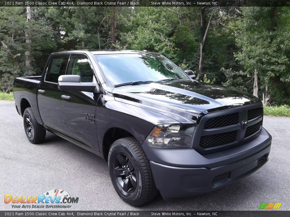 2021 Ram 1500 Classic Crew Cab 4x4 Diamond Black Crystal Pearl / Black Photo #4