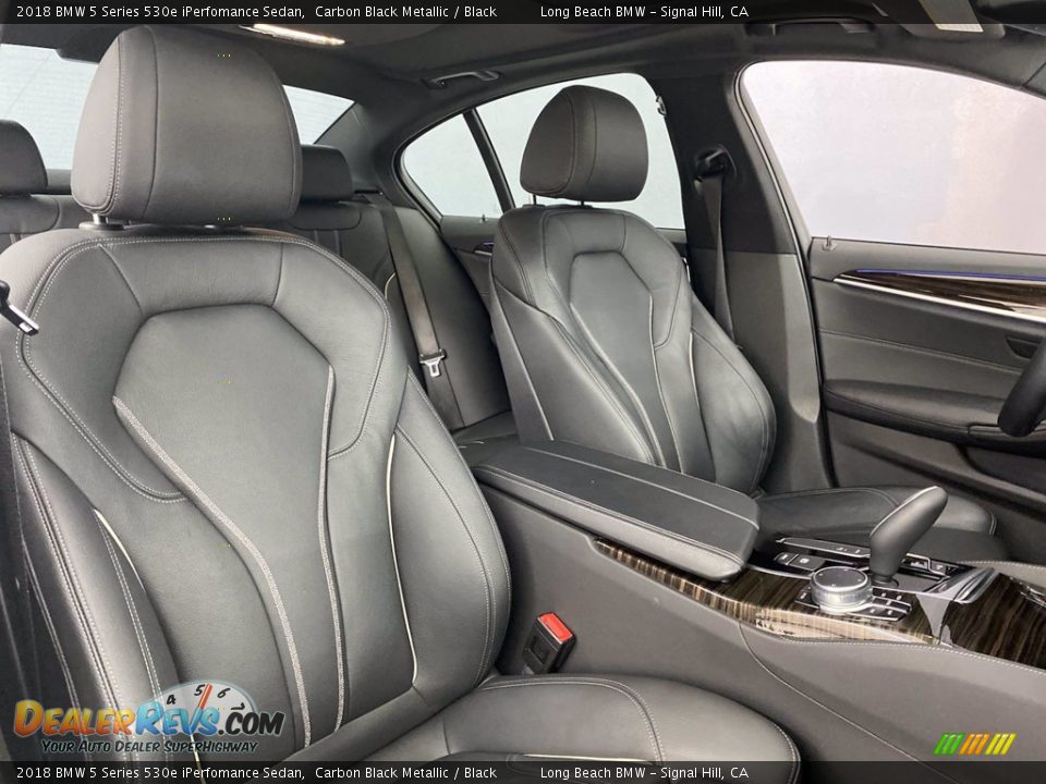 2018 BMW 5 Series 530e iPerfomance Sedan Carbon Black Metallic / Black Photo #34