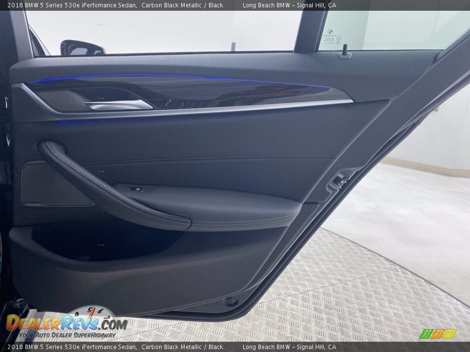 2018 BMW 5 Series 530e iPerfomance Sedan Carbon Black Metallic / Black Photo #35
