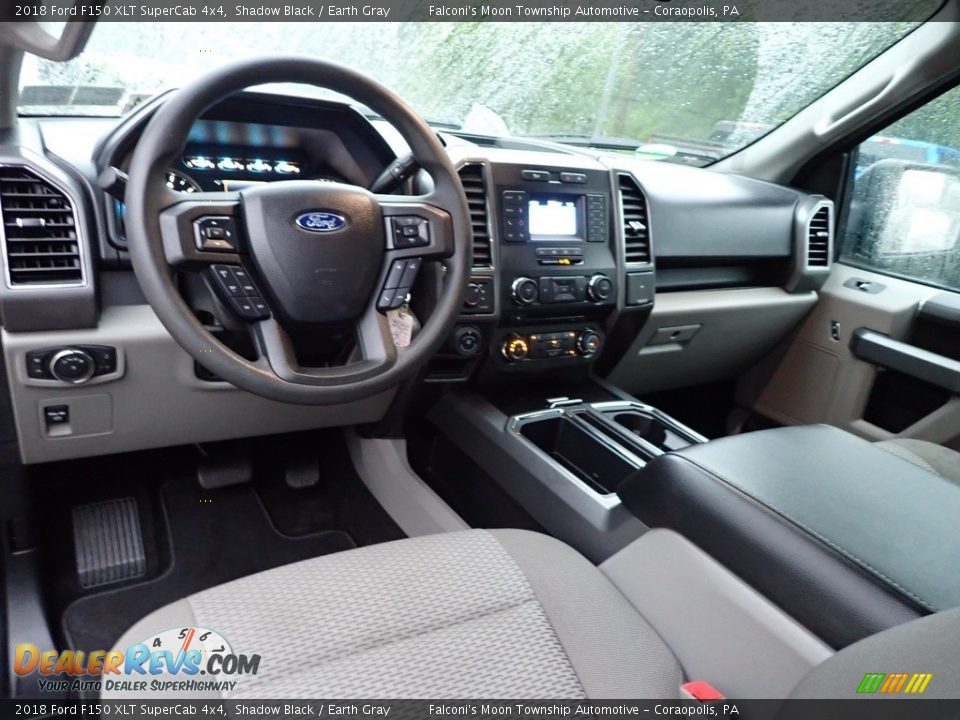 2018 Ford F150 XLT SuperCab 4x4 Shadow Black / Earth Gray Photo #20