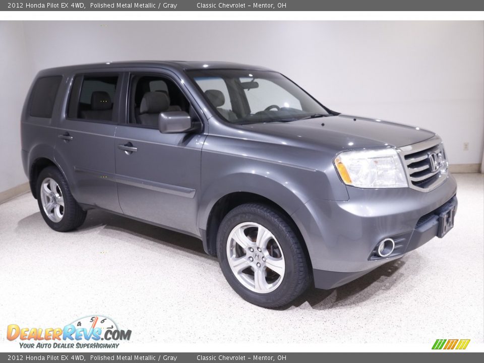 2012 Honda Pilot EX 4WD Polished Metal Metallic / Gray Photo #1