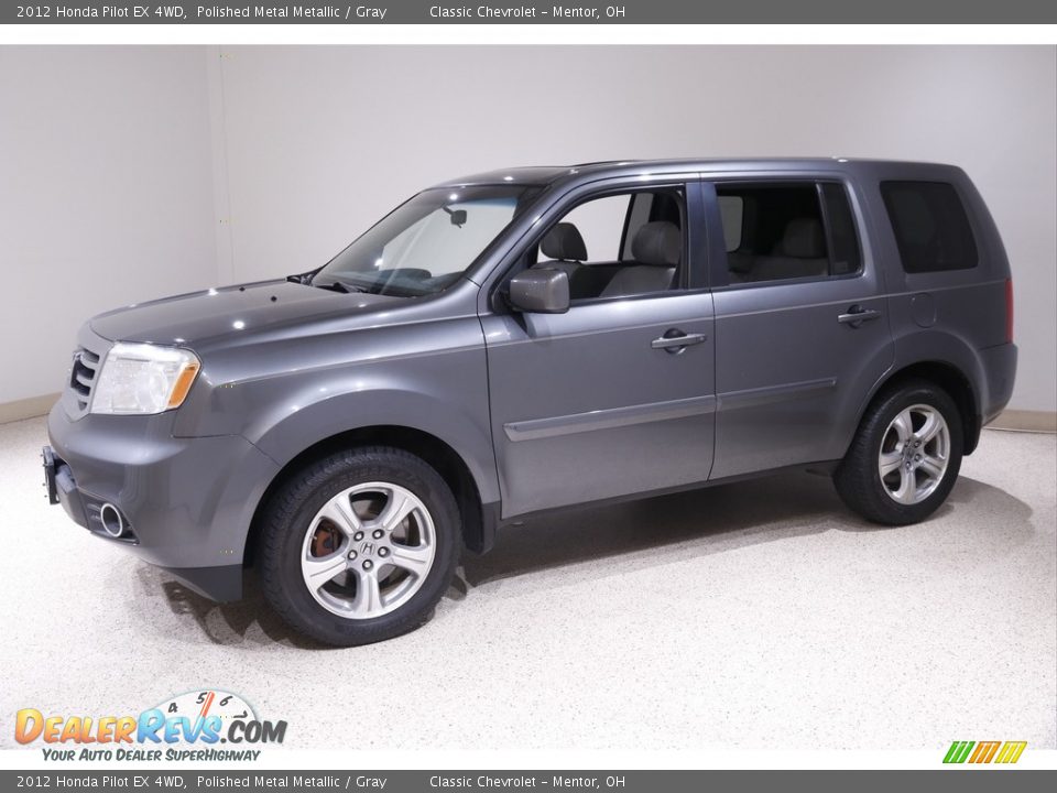 2012 Honda Pilot EX 4WD Polished Metal Metallic / Gray Photo #3