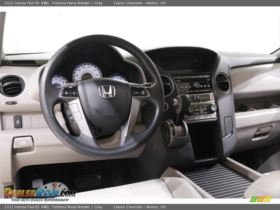 2012 Honda Pilot EX 4WD Polished Metal Metallic / Gray Photo #6