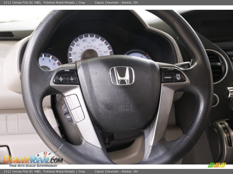 2012 Honda Pilot EX 4WD Polished Metal Metallic / Gray Photo #7