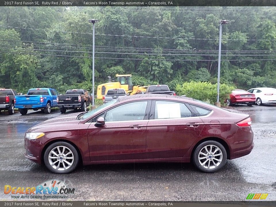 2017 Ford Fusion SE Ruby Red / Ebony Photo #6