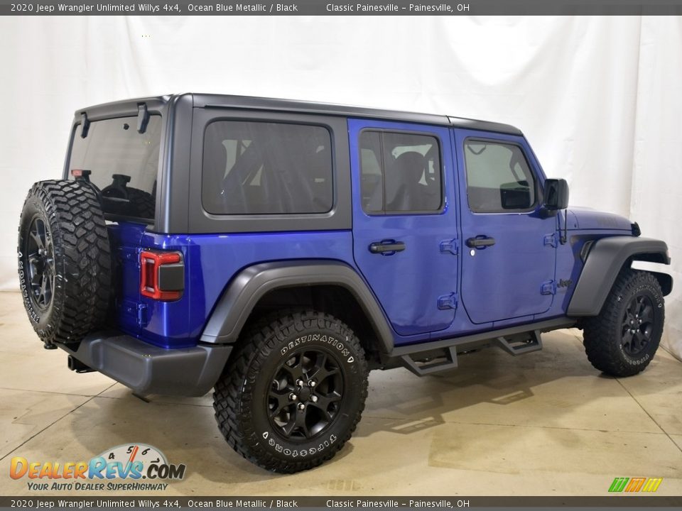 2020 Jeep Wrangler Unlimited Willys 4x4 Ocean Blue Metallic / Black Photo #2