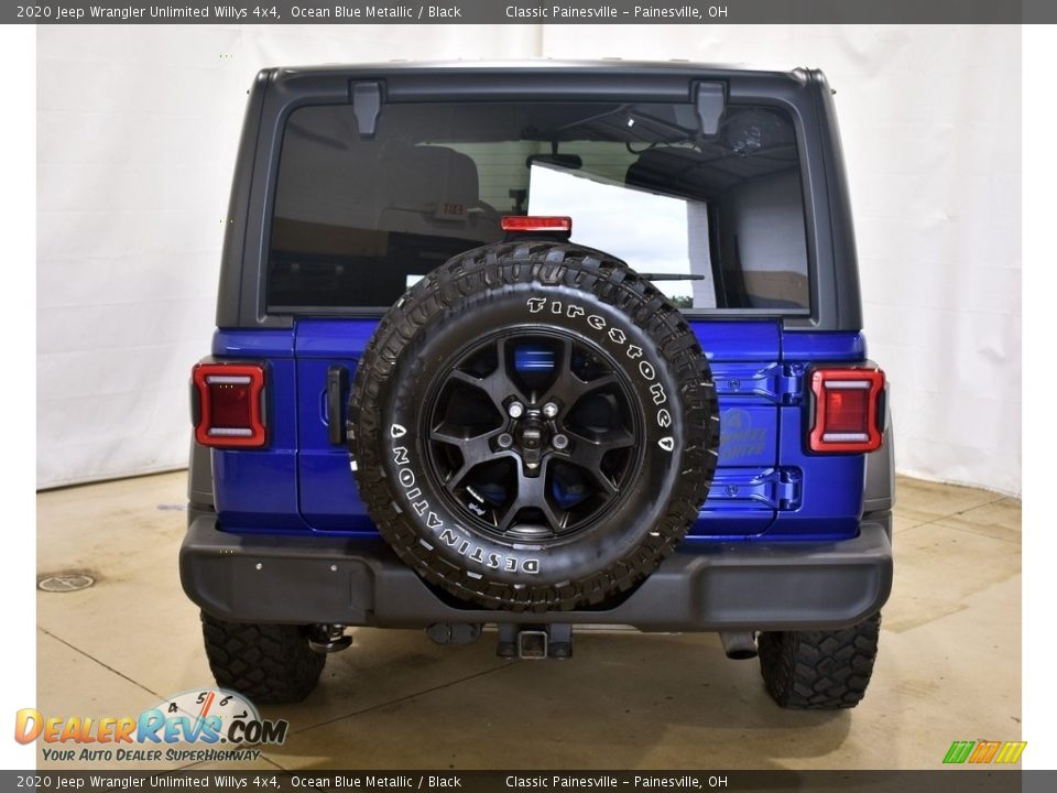 2020 Jeep Wrangler Unlimited Willys 4x4 Ocean Blue Metallic / Black Photo #3