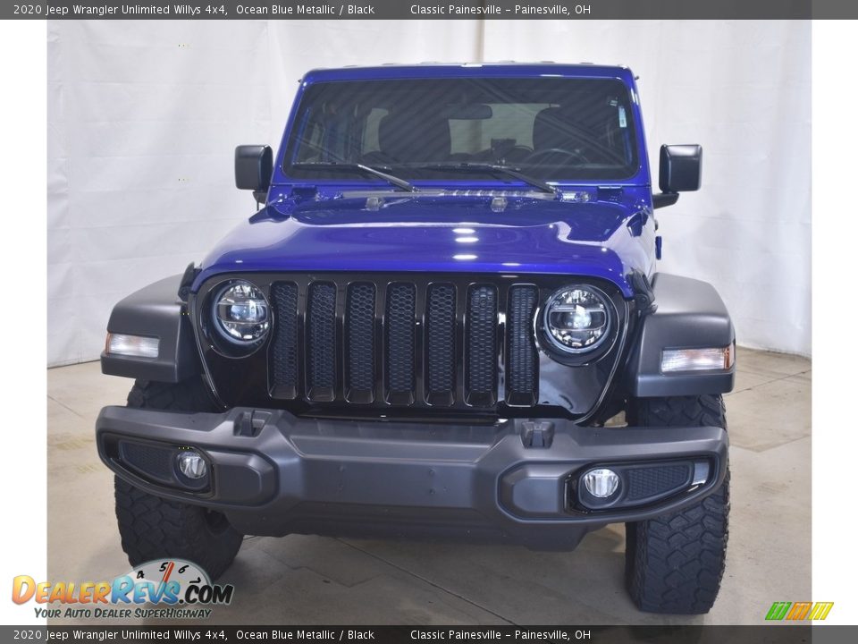 2020 Jeep Wrangler Unlimited Willys 4x4 Ocean Blue Metallic / Black Photo #4