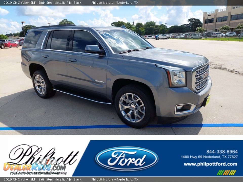 2019 GMC Yukon SLT Satin Steel Metallic / Jet Black Photo #1