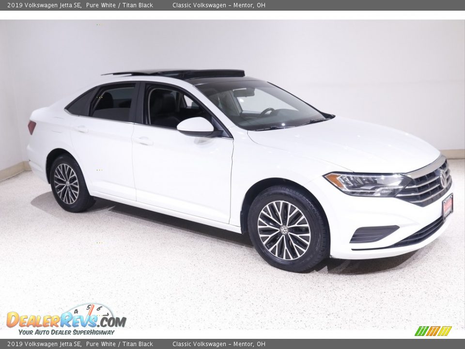 2019 Volkswagen Jetta SE Pure White / Titan Black Photo #1