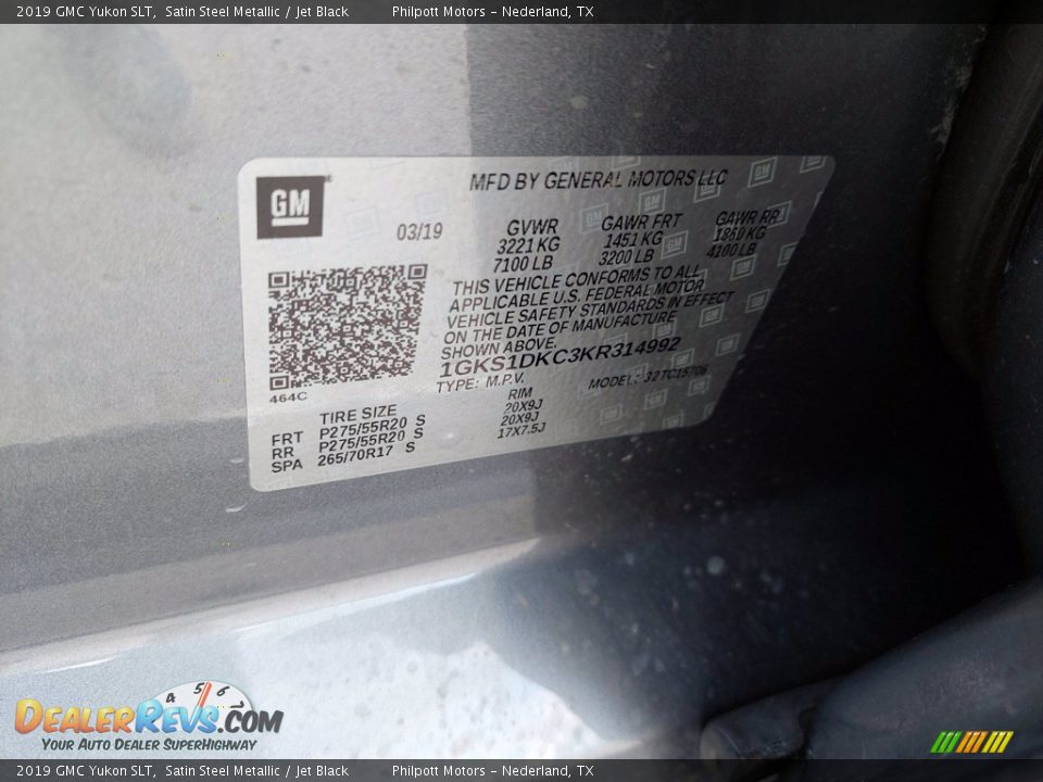 2019 GMC Yukon SLT Satin Steel Metallic / Jet Black Photo #23