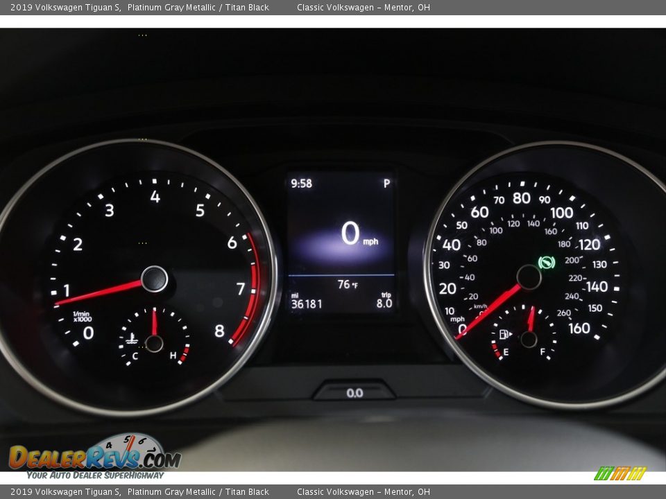 2019 Volkswagen Tiguan S Platinum Gray Metallic / Titan Black Photo #8